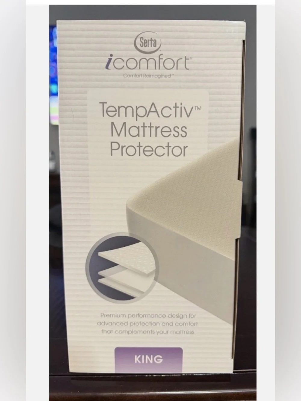 Serta iComfort TempActiv Mattress Protector, King Size, NWT